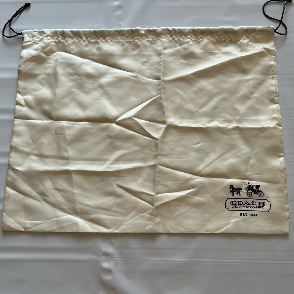 Coach dust bag cream color